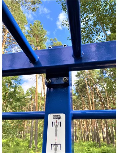 Уличный тренажер турник двухуровневый со шведской стенкой AVU040