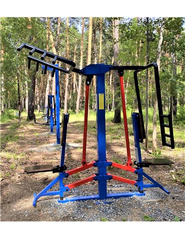 Уличный тренажер верхняя тяга, жим от груди с регулировкой AVU061