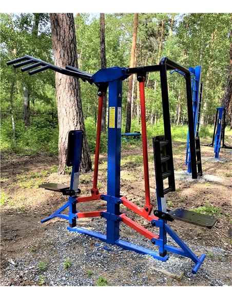 Уличный тренажер верхняя тяга, жим от груди с регулировкой AVU061