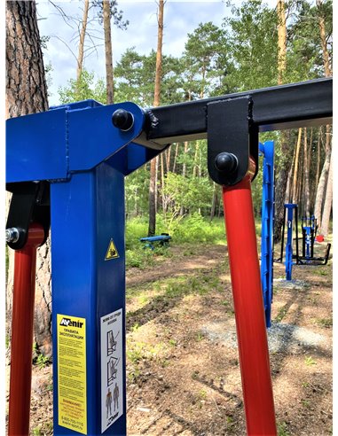 Уличный тренажер верхняя тяга, жим от груди с регулировкой AVU061