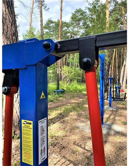 Уличный тренажер верхняя тяга, жим от груди с регулировкой AVU061