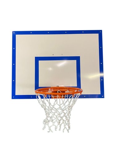 Щит баскетбольный 1200х900, стеклопласт, с кольцом, сеткой AV436/50