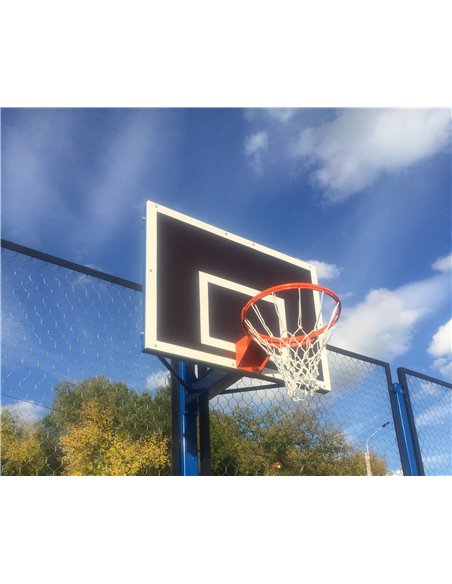 Щит баскетбольный игровой 1800х1050, фанера 18мм, с кольцом, сеткой AV444/50