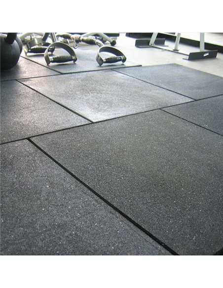 Плитка напольная 500х500х25 резиновая черная AV873/80