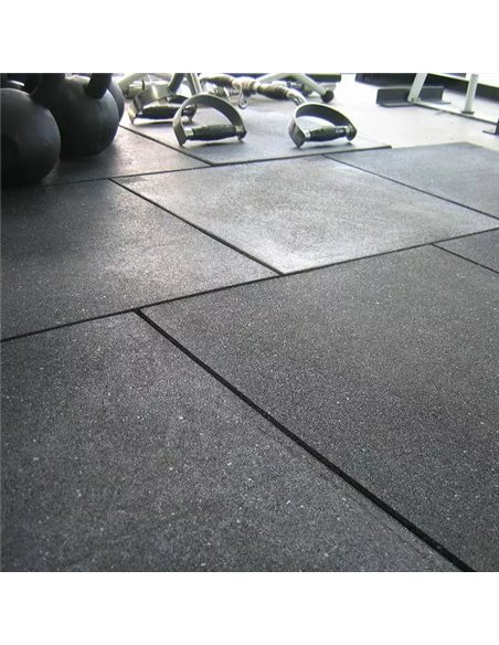 Плитка напольная 500х500х40 резиновая черная AV874/80