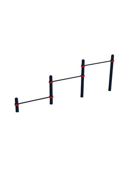 Воркаут каскад низких турников тройной Д-108 AVW007