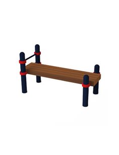 Воркаут скамья горизонтальная с упором для ног Д-108 AVW010