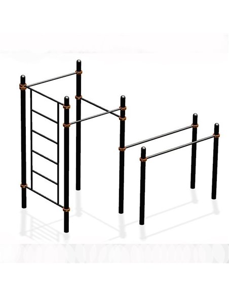 Воркаут комплекс: турник-3, брусья, стенка Д-108 AVW021 Воркаут комплекс: турник-3, брусья, стенка Д-108 AVW021