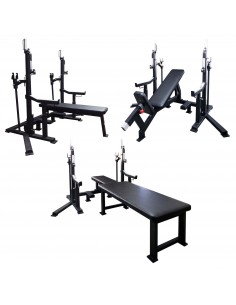 Стойка для пауэрлифтинга с тремя скамьями AV132/80