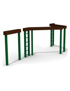 Уличный элемент полосы препятствий - разрушенный мост AVU074