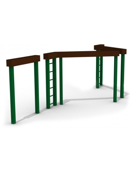 Уличный элемент полосы препятствий - разрушенный мост AVU074