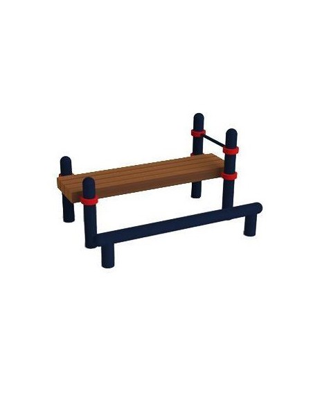 Воркаут скамья для пресса с упором для ног и перекладиной 1500 мм Д-108 AVW012