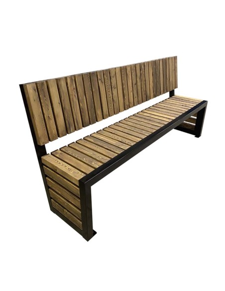 Скамья парковая 2000 мм со спинкой AVU065